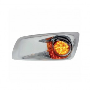 Kenworth 17 LED Clear Reflector Light & Visor (Driver) - Amber LED/Amber Lens