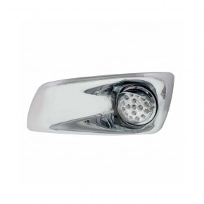 Kenworth 17 LED Clear Reflector Light & Visor (Driver) - Amber LED/Clear Lens
