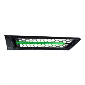 Hood Air Intake Grille with Green LED for 2018-2022 Freightliner Cascadia - Driver