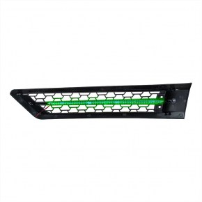 Hood Air Intake Grille with Green LED for 2018-2022 Freightliner Cascadia - Passenger