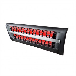Hood Air Intake Grille with Red LED for 2018-2022 Freightliner Cascadia - Driver