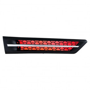 Hood Air Intake Grille with Red LED for 2018-2022 Freightliner Cascadia - Passenger
