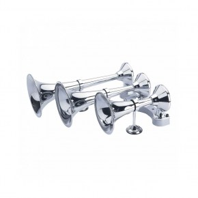 3 Trumpet Horizontal Chrome Train Horn