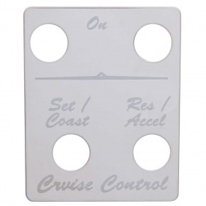 Peterbilt Stainless Switch Plate - Cruise Control (4 Switches)