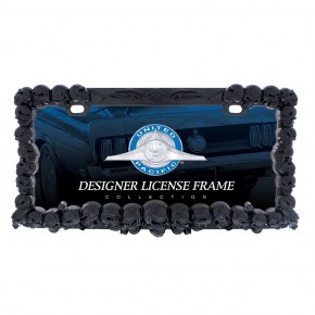 Black Skull License Plate Frame