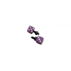 Dice License Plate Fastener - Purple (2 Pack)