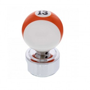Billiard Pool Ball Knob Number 13 for 13/15/18 Speed Eaton Style Shifters-Orange