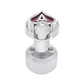 Ace of Spades Thread-On Shift Knob & Adapter for Eaton Fuller Style 9/10 Shifter - Chrome