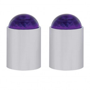 Dome Lens Bumper Guide Top w/ Chrome Base - Purple (2 Pack)