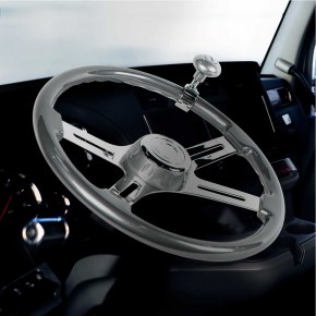 Steering Wheel Hub/Horn Button Kit for 3-Hole Hub Adapter - Liquid Silver